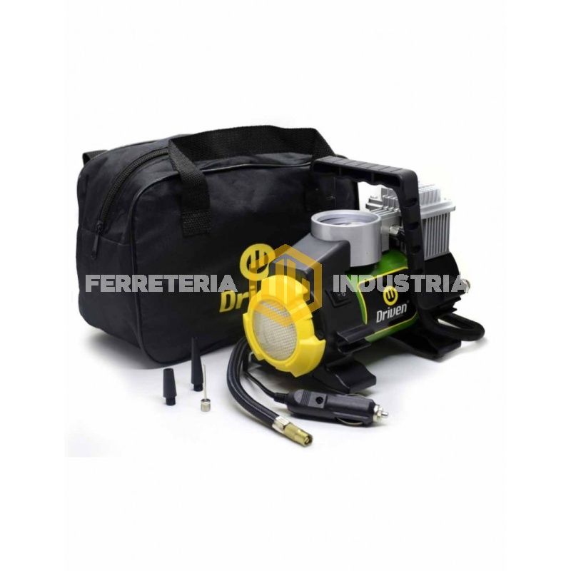 Compresor de aire metálico cabezal simple Driven 12v luz led